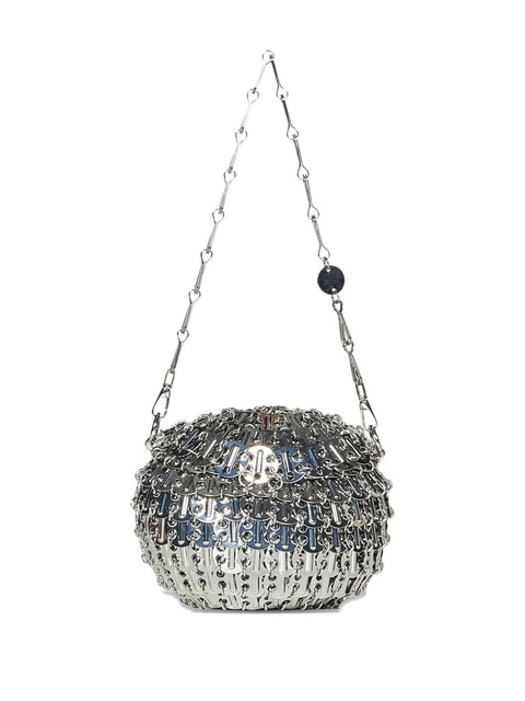 Rabanne clasp chain shoulder bag - Silver - zdjęcie produktu nr 1