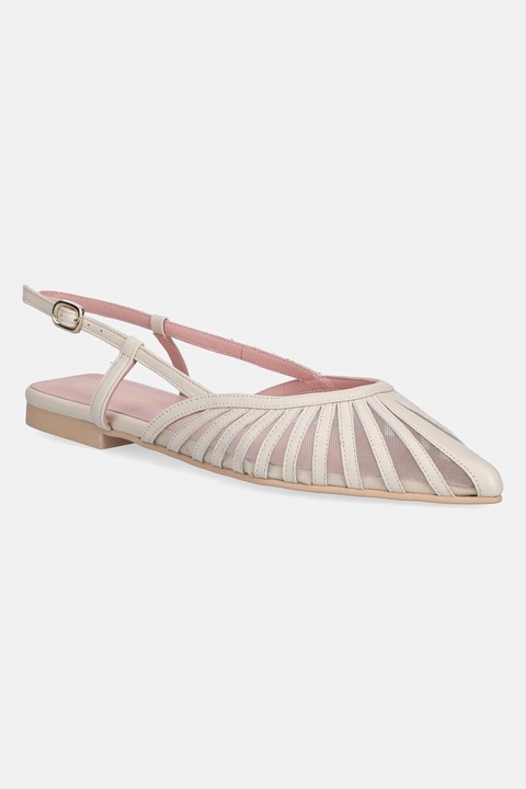 Pretty Ballerinas baleriny Yvette kolor beżowy z odkrytą piętą 52140_D - zdjęcie produktu nr 1