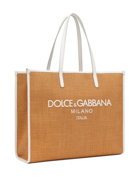 Dolce & Gabbana large Shopping woven tote bag - Brown - zdjęcie produktu nr 1
