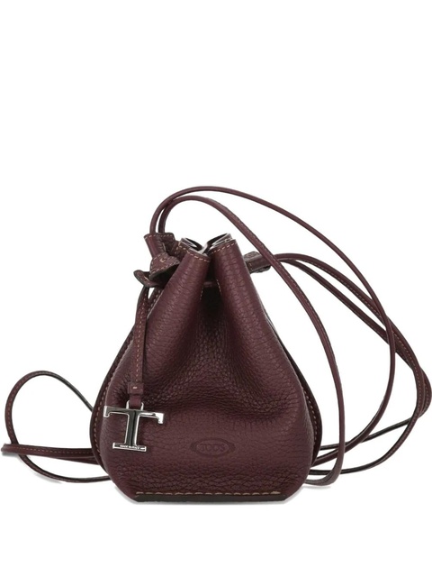 Tod's drawstring leather bucket bag - Brown - zdjęcie produktu nr 2