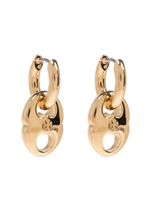 Tory Burch small Gemini hoop earrings - Gold - zdjęcie produktu nr 2