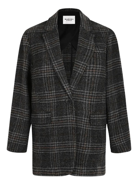 ISABEL MARANT checked single-breasted coat - Grey - zdjęcie produktu nr 1