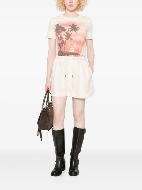 Chloé striped shorts - Neutrals - zdjęcie produktu nr 1