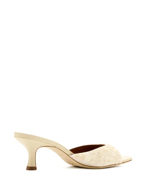STAUD 55mm sequin-embellished sandals - Neutrals - zdjęcie produktu nr 2