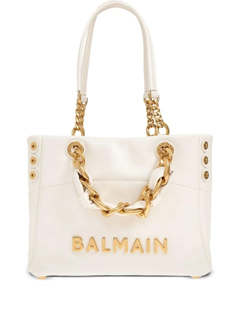 Balmain 1945 small logo-embellished tote bag - Neutrals - zdjęcie produktu nr 1