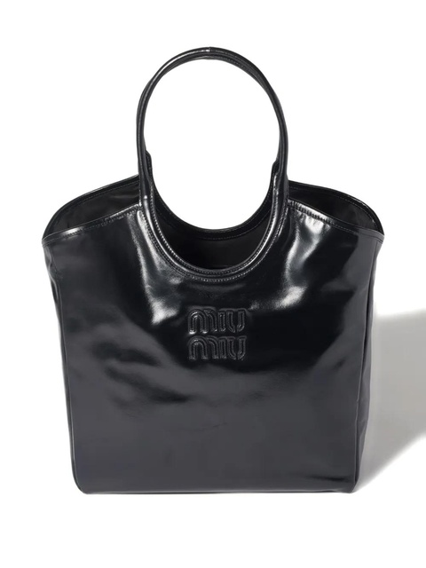 Miu Miu IVY leather tote bag - Black - zdjęcie produktu nr 2