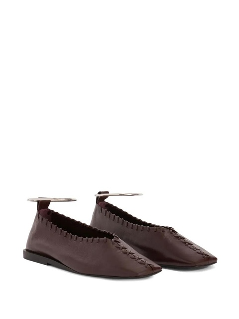 Jil Sander ring ballet flats - Brown - zdjęcie produktu nr 2