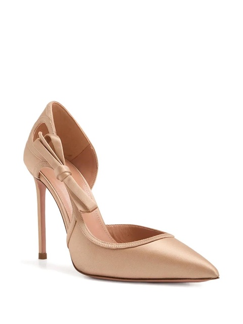 Aquazzura 105mm Soave bow pumps - Neutrals - zdjęcie produktu nr 2