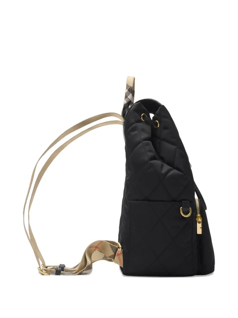 Burberry quilted leather-trimmed backpack - Black - zdjęcie produktu nr 2