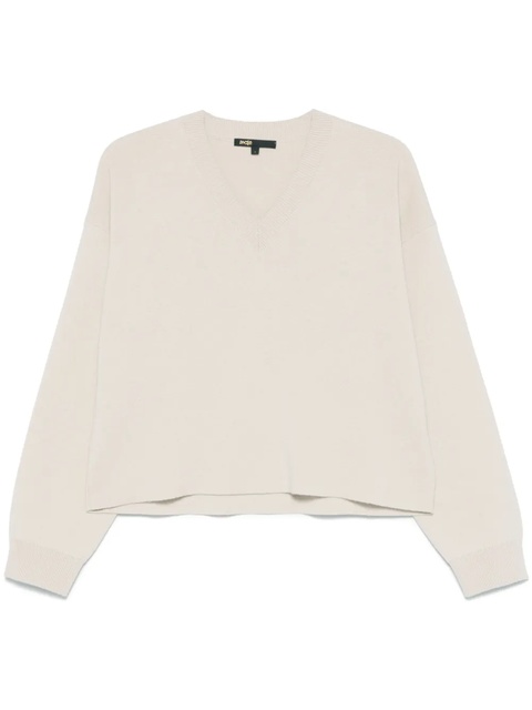Maje V-neck sweater - Neutrals - zdjęcie produktu nr 1