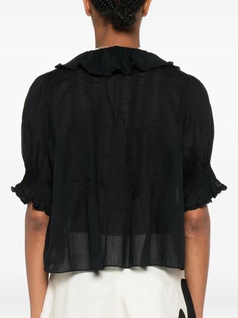 DÔEN Henri ruffled blouse - Black - zdjęcie produktu nr 2