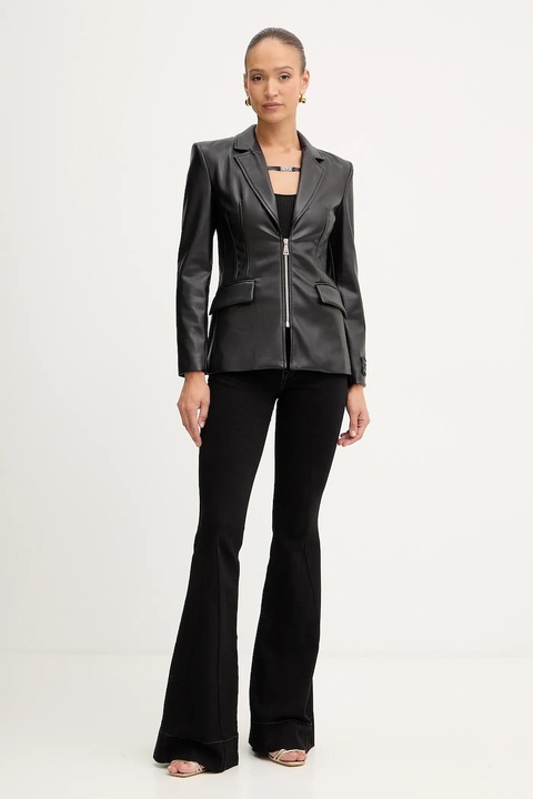 Versace Jeans Couture marynarka kolor czarny jednorzędowa gładka 79HAQ703 J0195 - zdjęcie produktu nr 2
