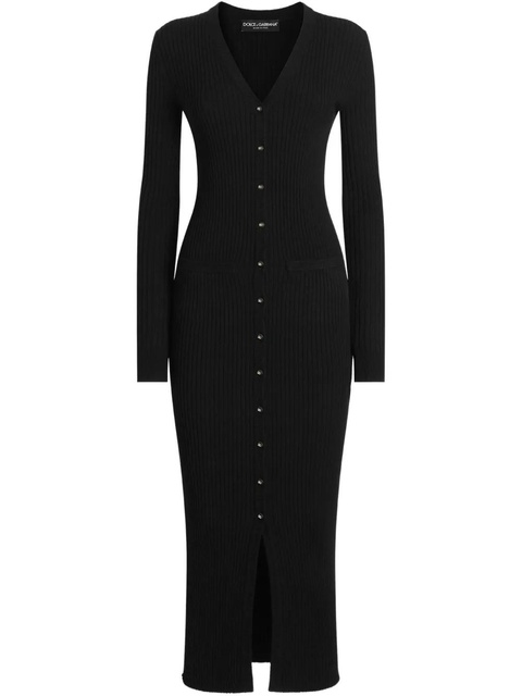 Dolce & Gabbana ribbed wool dress - Black - zdjęcie produktu nr 1