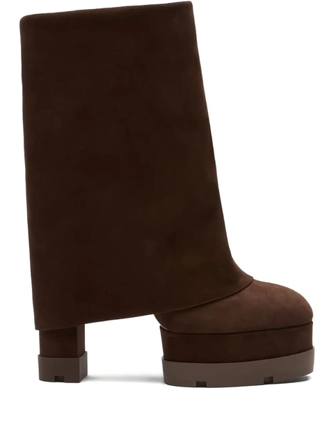Casadei fold-over platform boots - Brown - zdjęcie produktu nr 1