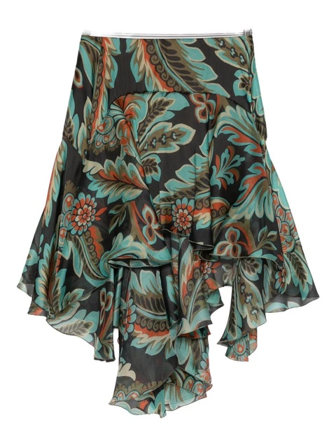 ETRO ruffled-floral skirt - Black - zdjęcie produktu nr 2