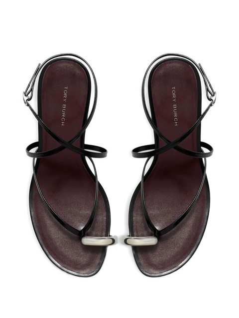 Tory Burch Pierced strappy open-toe heels - Black - zdjęcie produktu nr 2