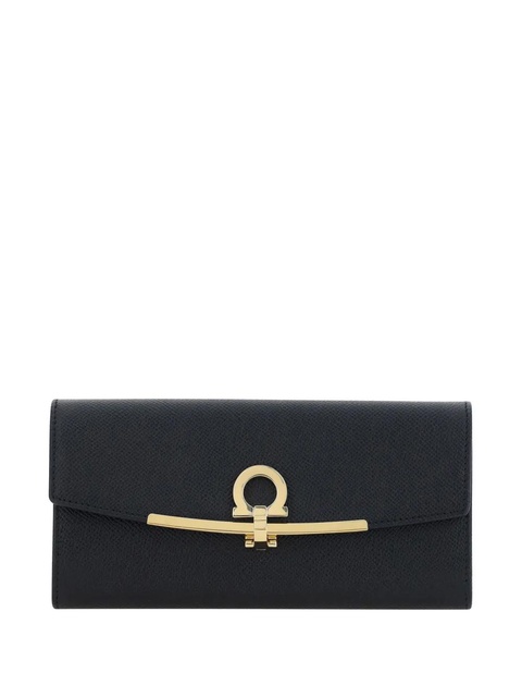 Ferragamo Gancini flip-lock leather purse - Black - zdjęcie produktu nr 2