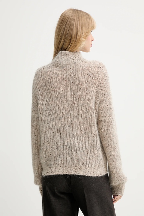 Marella sweter damski kolor beżowy z golfem 2523366334200 - zdjęcie produktu nr 2