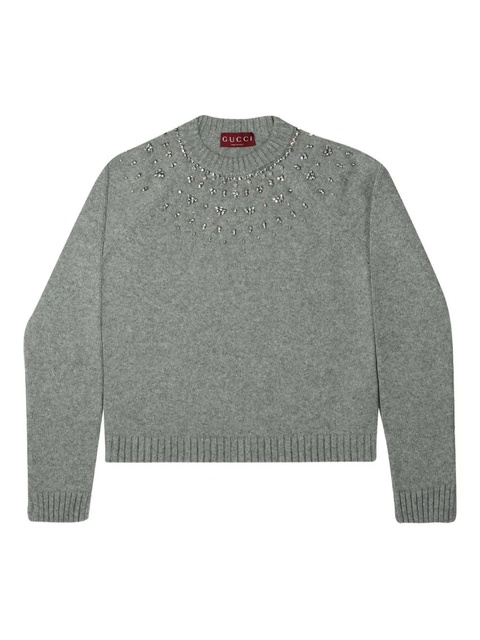 Gucci embellished crew-neck sweater - Grey - zdjęcie produktu nr 1