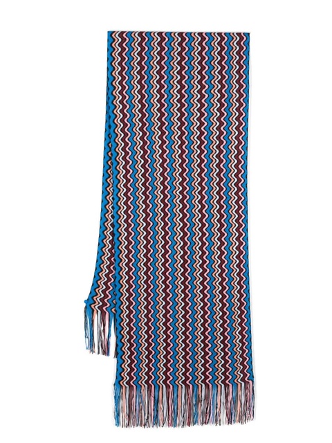 Missoni wave-pattern scarf - Blue - zdjęcie produktu nr 1
