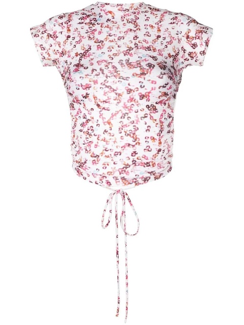 MARANT ÉTOILE Juvia open-back T-shirt - Neutrals - zdjęcie produktu nr 1