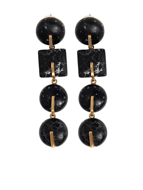 Cult Gaia geometric drop earrings - Black - zdjęcie produktu nr 1