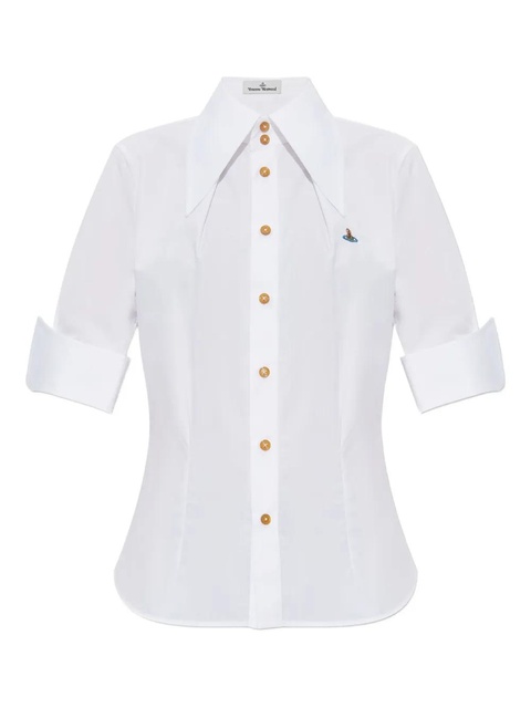 Vivienne Westwood Orb-embellished button-front shirt - White - zdjęcie produktu nr 1