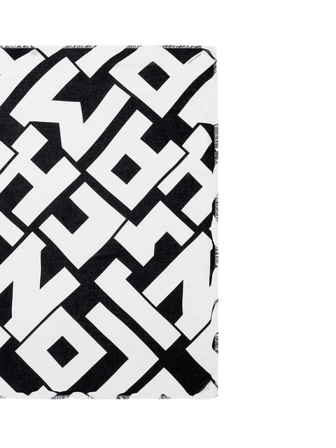 Longchamp fringed scarf - Black - zdjęcie produktu nr 2