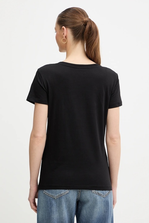 Armani Exchange t-shirt bawełniany damski kolor czarny XW001386 AF10356 - zdjęcie produktu nr 1