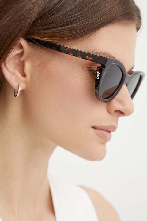 Off-White okulary przeciwsłoneczne kolor brązowy OERI112_506055 - zdjęcie produktu nr 2