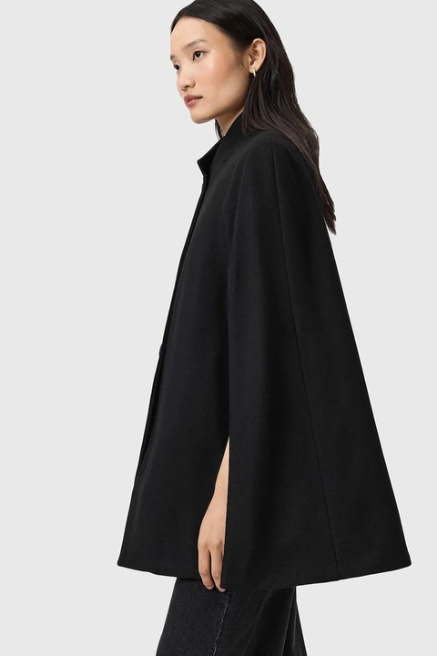 AllSaints płaszcz z dodatkiem wełny kolor czarny W102OD - zdjęcie produktu nr 2