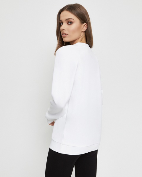 BALMAIN - Biała bluza oversize - zdjęcie produktu nr 1