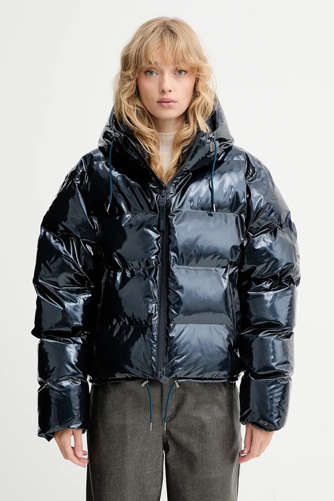Rains kurtka 15150 Alta Short Puffer Jacket kolor granatowy zimowa 15150 - zdjęcie produktu nr 1