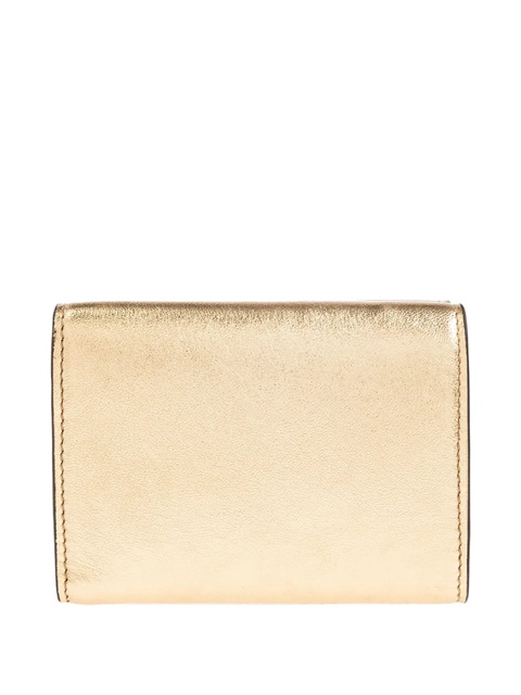 Versace logo-plaque leather wallet - Gold - zdjęcie produktu nr 1