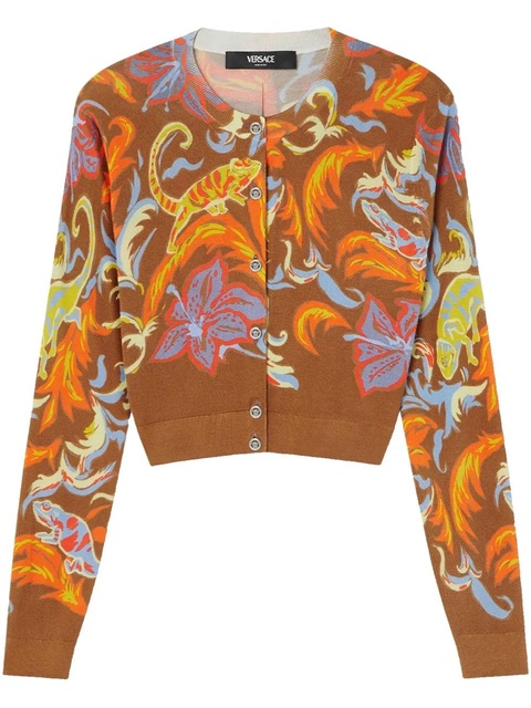 Versace Exotic Barocco cropped cardigan - Brown - zdjęcie produktu nr 1