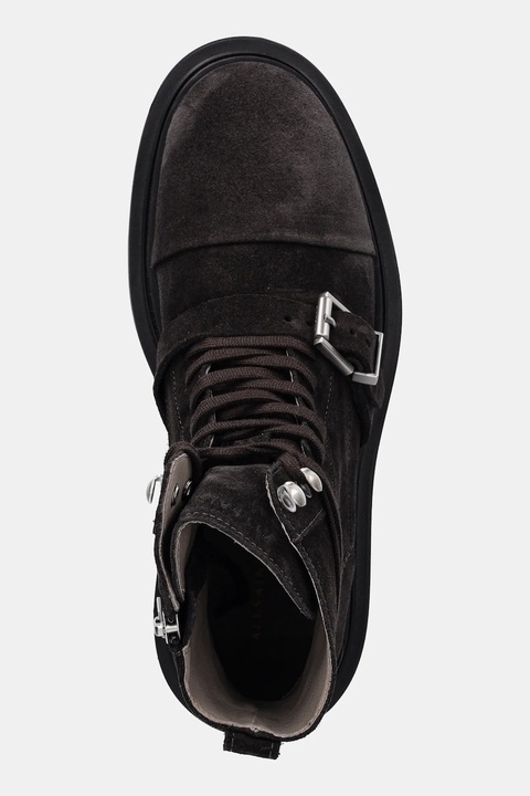 AllSaints botki zamszowe ASTRID SUEDE BOOT damskie kolor brązowy na platformie W004FD - zdjęcie produktu nr 1