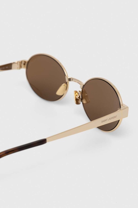 Saint Laurent okulary przeciwsłoneczne damskie kolor złoty SL 692 - zdjęcie produktu nr 2