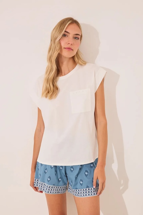 women'secret t-shirt bawełniany damska kolor biały bawełniana 3592405 - zdjęcie produktu nr 1