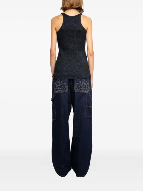 Zadig&Voltaire ribbed alba shiny top - Black - zdjęcie produktu nr 2