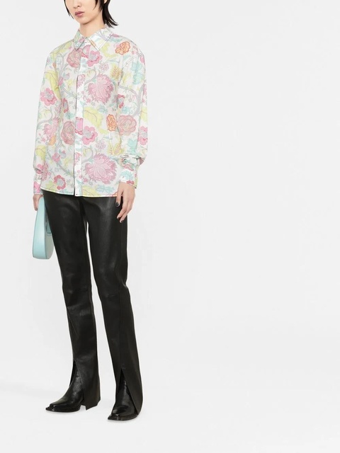 Marine Serre lace-back floral shirt - White - zdjęcie produktu nr 2