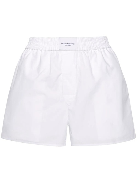 Alexander Wang logo-patch boxer shorts - White - zdjęcie produktu nr 1