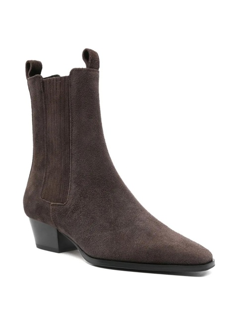 Aeyde 40mm Agata suede boots - Brown - zdjęcie produktu nr 2
