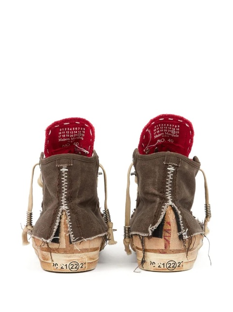 Maison Margiela distressed high-top sneakers - Brown - zdjęcie produktu nr 2