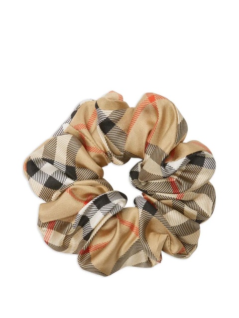 Burberry Check-print silk scrunchie - Neutrals - zdjęcie produktu nr 2