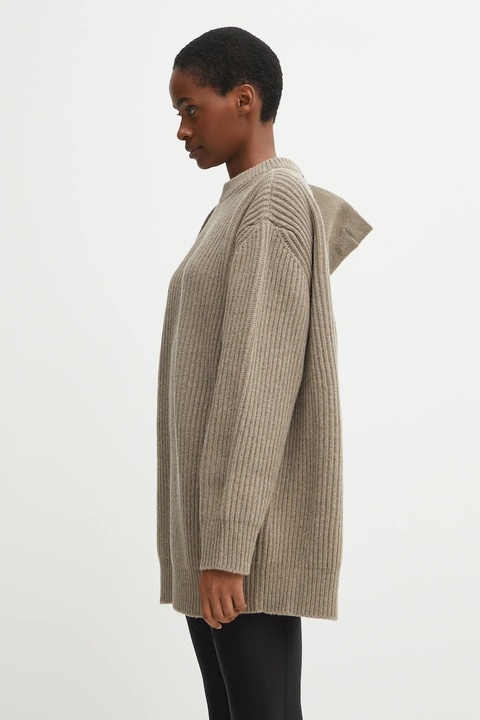 MM6 Maison Margiela sweter z dodatkiem wełny damski kolor beżowy S62HL0042.M13193.114 - zdjęcie produktu nr 2