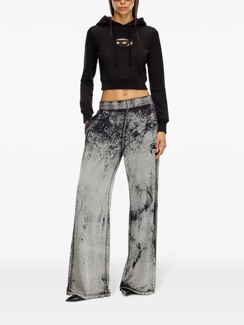 Diesel logo-patch drawstring hoodie - Black - zdjęcie produktu nr 2