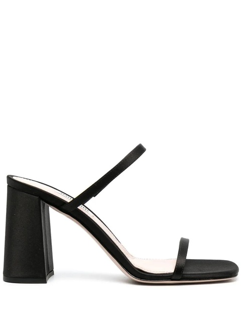 Miu Miu 90mm open-toe satin mules - Black - zdjęcie produktu nr 1