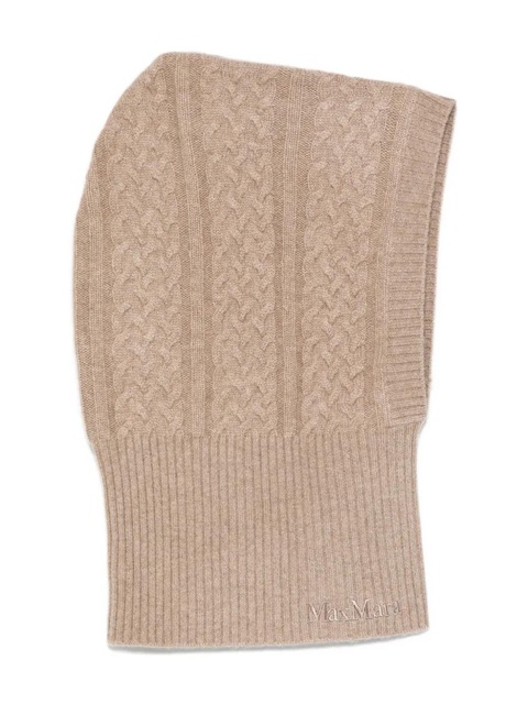 Max Mara cable-knit balaclava - Brown - zdjęcie produktu nr 2