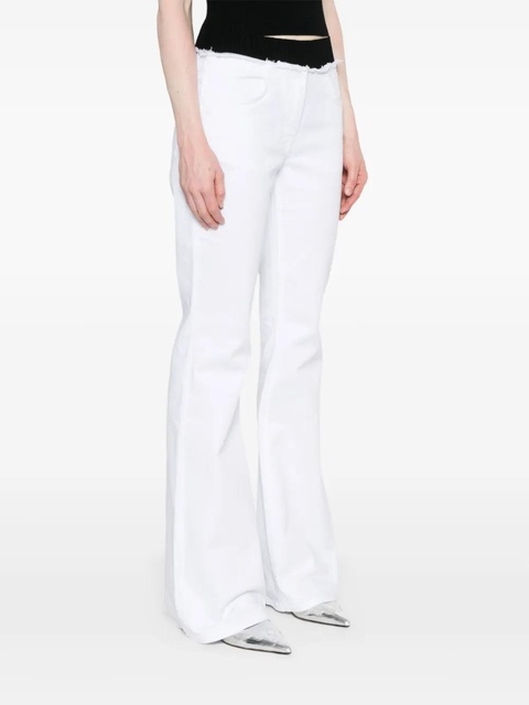 Givenchy raw-cut detail low-rise flared jeans - White - zdjęcie produktu nr 2
