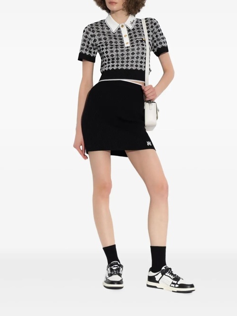 AMIRI knitted polo top - Black - zdjęcie produktu nr 2
